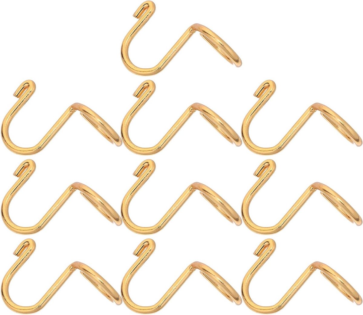 Kledinghanger Haken - Verbindingsclips - Ruimte Besparen - Gladde Afwerking - 10 Stuks - Goud