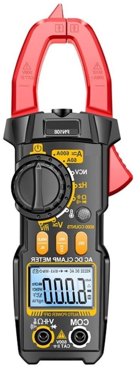Digitale Multimeter - Stroomtang Tester - Elektrische Metingen - Directe AC Meting - Compact Formaat - Rood