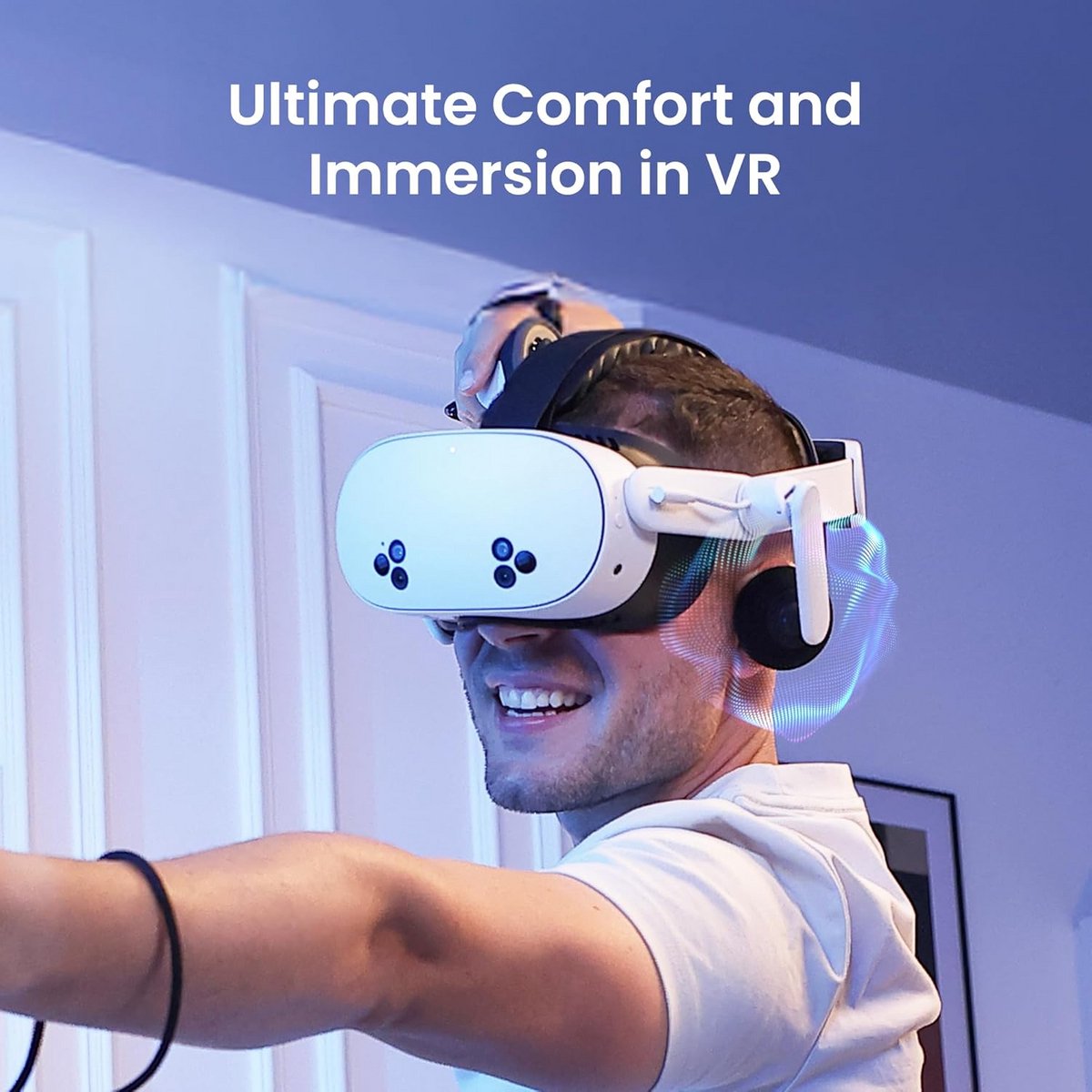 Comfortabele Audio Headset Band met Accu voor Meta/Oculus Quest 3/3S thumbnail 3