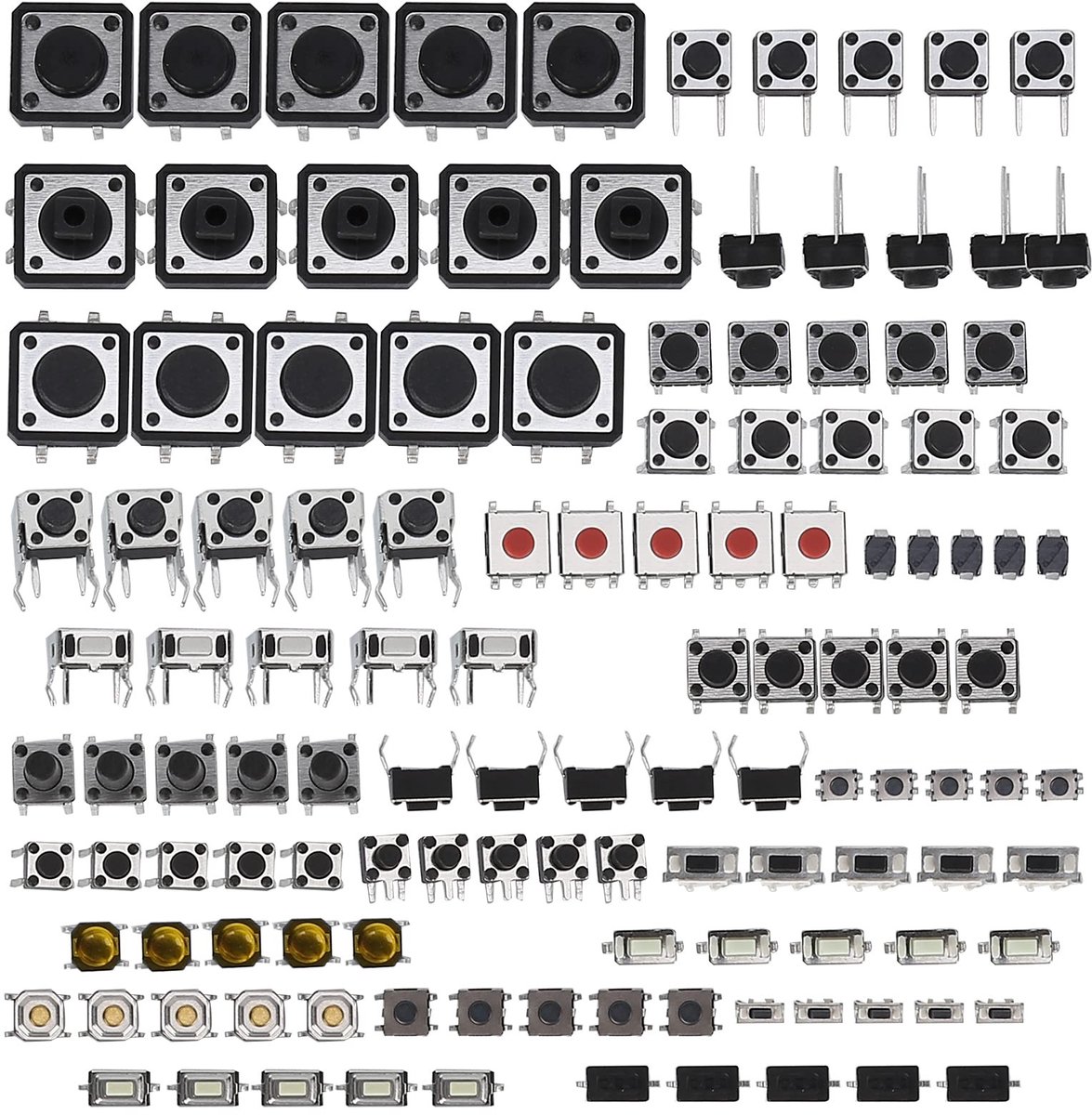 ONF3 - Toetsenschakelaar - Microtoetsschakelaars - Assortimentskit - 125 stuks - Vuurvast polypropyleen - Huishoudelijke apparaten - 12 V - 50 mA
