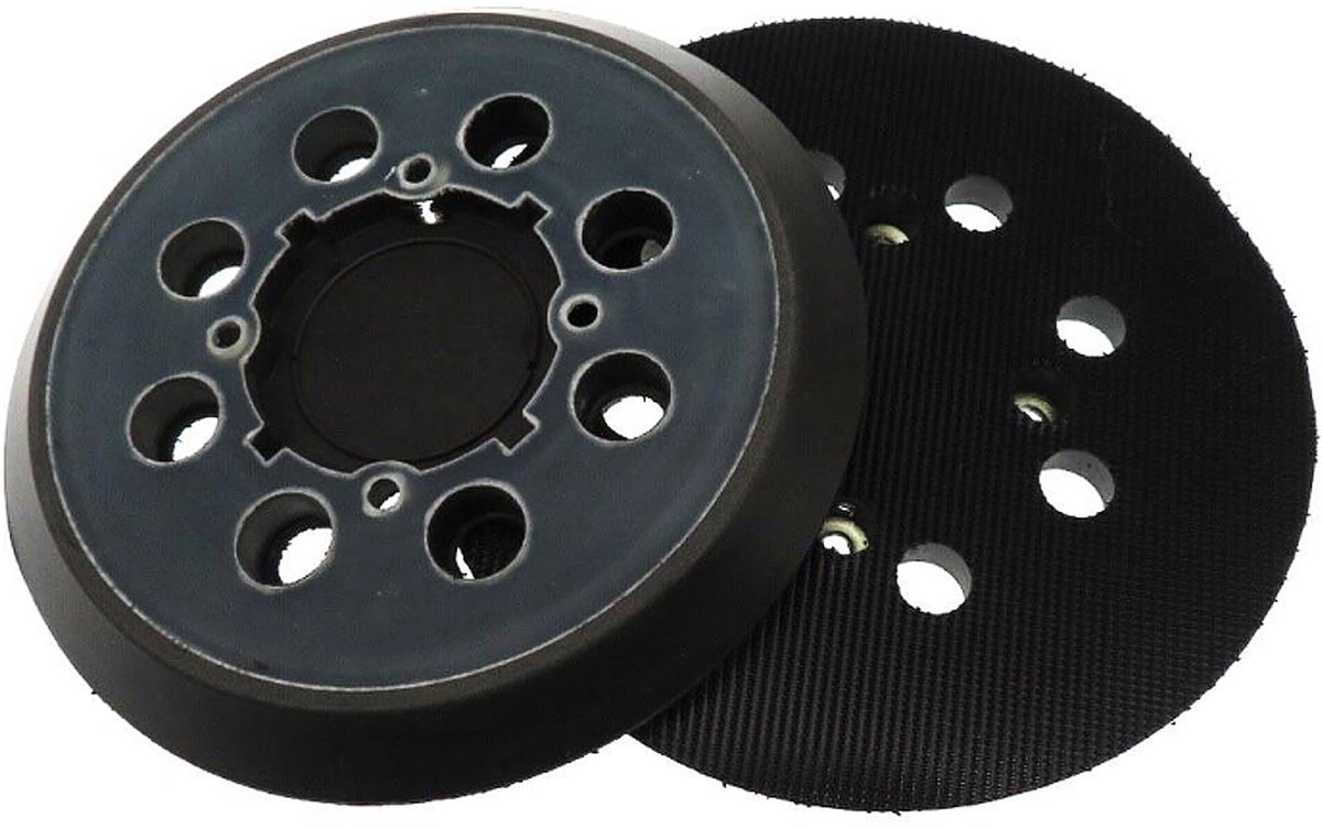 aladdien - Slijpschijf 125 mm - Klittenband-steunschijf - 8-gats-4-oog - Zwart - Vervangende schuurschijf - Geschikt voor DeWalt DWE6423 en DCW210B ..