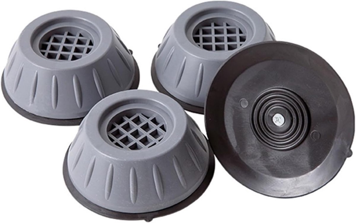 Wasmachine Accessoires - Trillingsdempers - Stil Gebruik - Verhoogde Stabiliteit - 4 stuks - Grijs