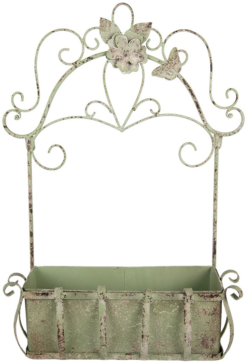 Clayre & Eef Planthouder 44x15x58 cm Groen Metaal