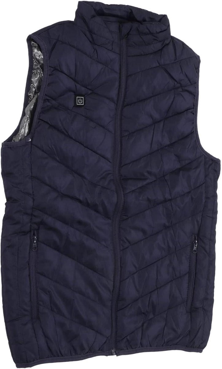 Verwarmd Vest - Elektrisch Gilet - Buiten Activiteiten - 4 Zones Verwarming - 3 Snelheden - Blauw