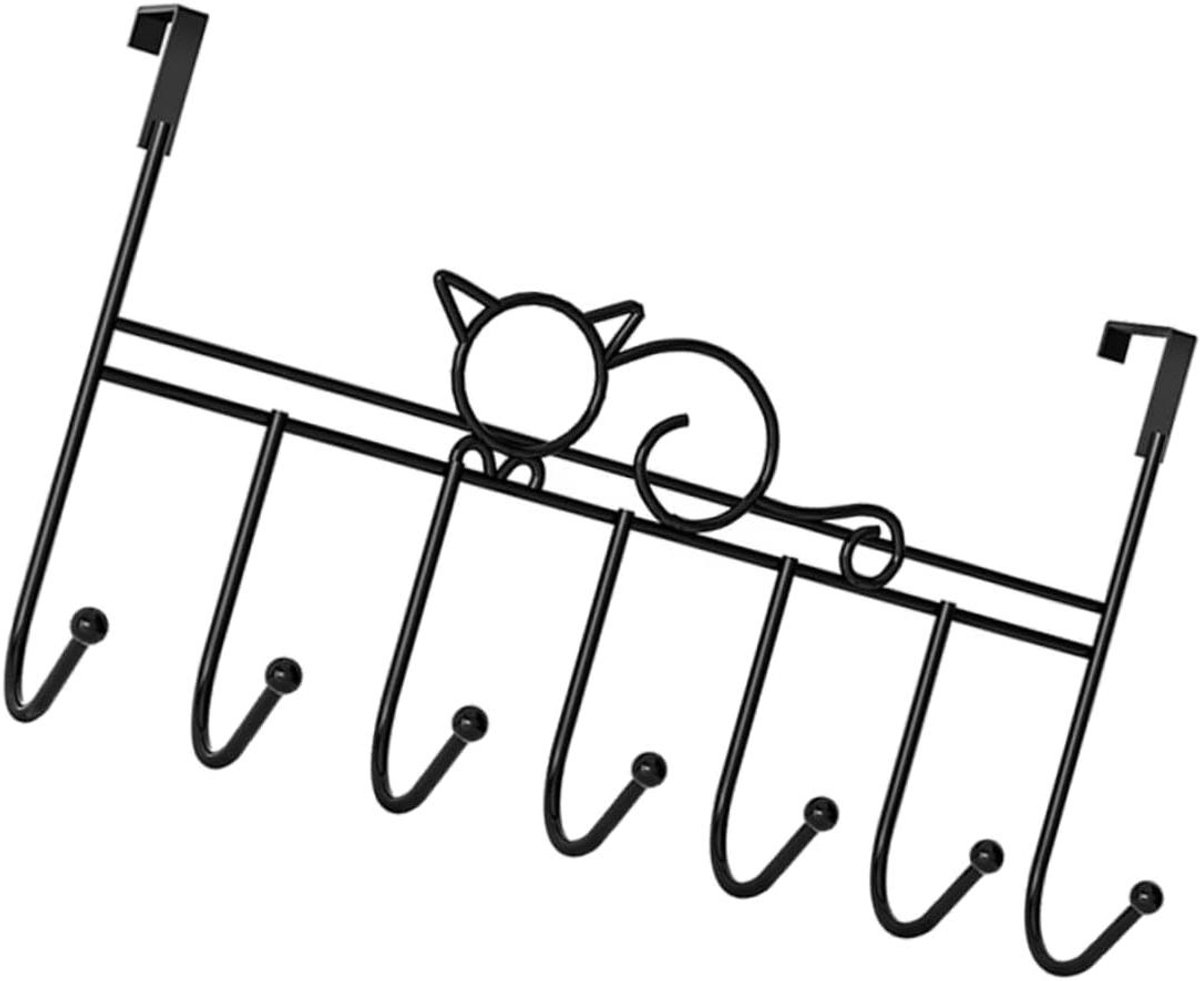 Deur Organizer - Kapstok Haken - Ruimte Besparen - 7 Haken - 41.5 cm - Zwart