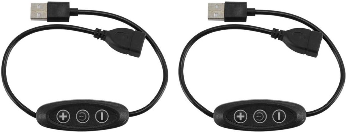 USB Dimmer - Lichtregelaar - Sfeer Aanpassen - Geheugenfunctie - 2 Stuks - Zwart