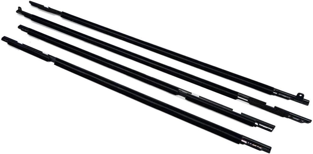 Buitenraam Afdichting - Deurrubber Set - Auto Beschermen - Duurzaam Rubber - 4 Stuks - Zwart