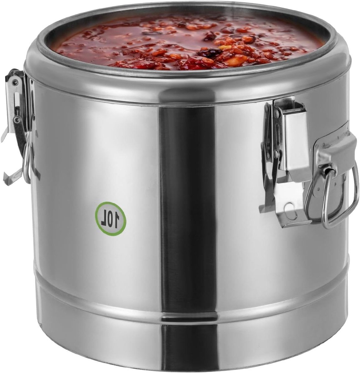 Thermo Container - Voedselwarmer Isolerend - Eten Warm Houden - 12 Uur Isolatie - 10 Liter - Zilver