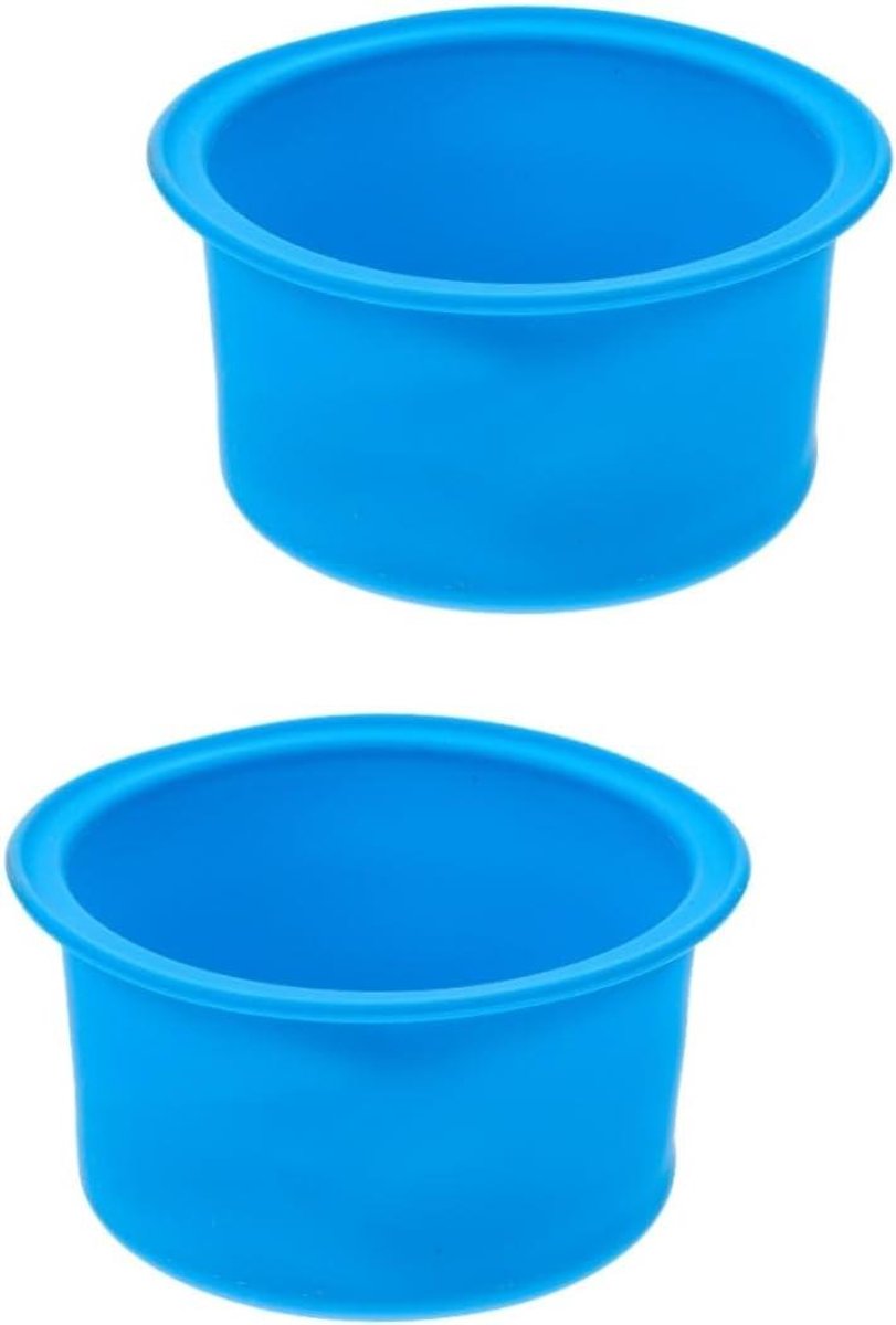 Wax Smeltkom - Hars Verwarmer - Ontharen - Herbruikbaar Siliconen - 2 Stuks - Blauw