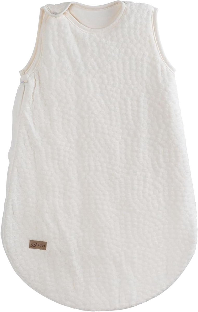 Babyslaapzak - Trappelzak baby - Veilig slapen - Biologisch katoen - 70 cm - Wit