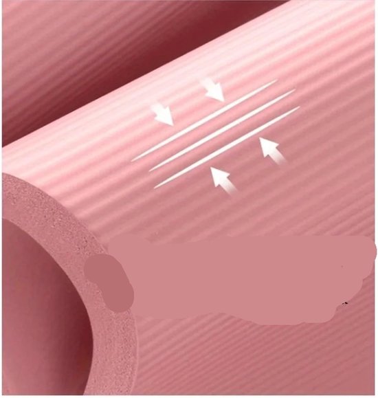 Yogamat - Fitnessmat Gymnastiekmat - Training Pilates Yoga - Antislip Oppervlak - 183 x 61 cm - Roze van Yogamat — afbeelding 4