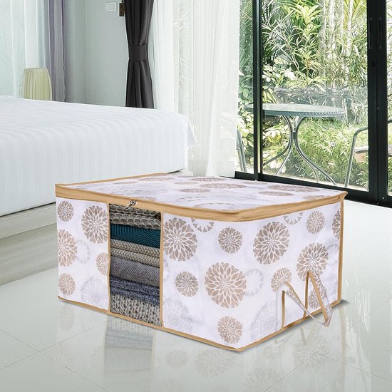 Opbergzakken Set - Kleding Organizer - Ruimte Besparen - Met Zichtbaar Venster - 2 Stuks 65cm - Wit — afbeelding 3