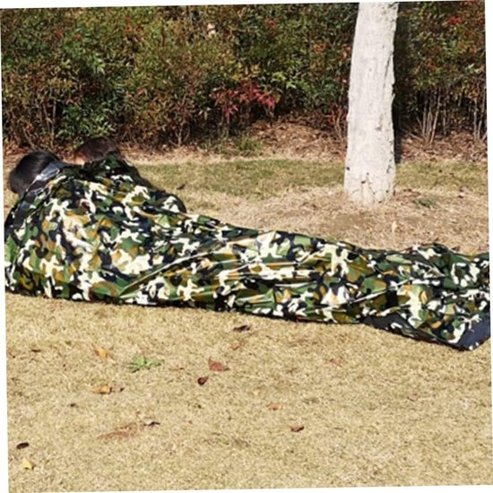 Nood Slaapzak - Thermische Decken - Outdoor Kamperen - Reflecteert Warmte - Compact Opvouwbaar - Camouflage — afbeelding 4