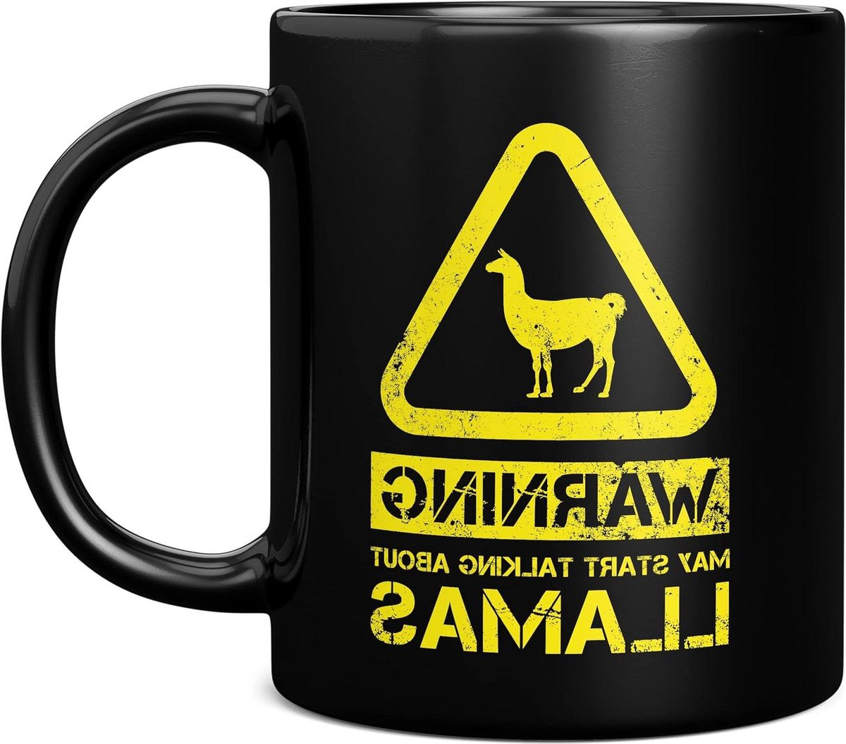 Grappige mok - Theekop koffie - Cadeau geven - Levendige print - 11oz - Zwart