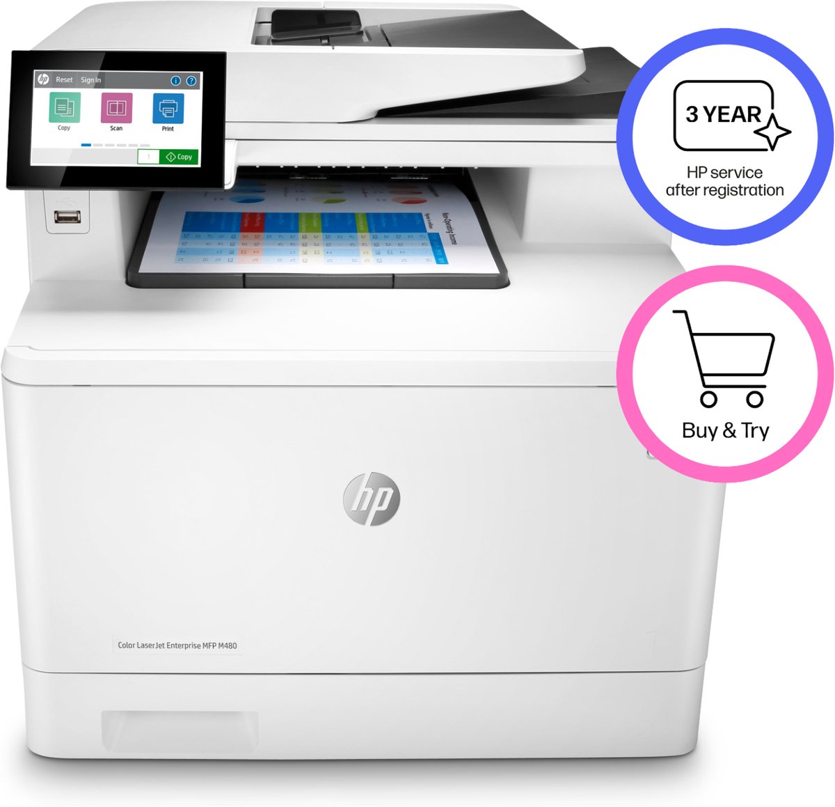HP Color LaserJet Enterprise M480f Laser thumbnail 6