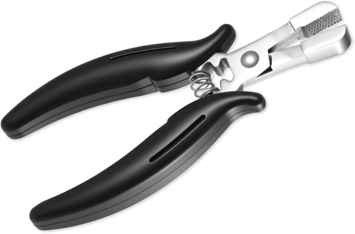Haarextensie Tang - Extensions Gereedschap - Haarverlenging Aanbrengen - Professioneel Ontwerp - 20 cm Lengte - Zwart