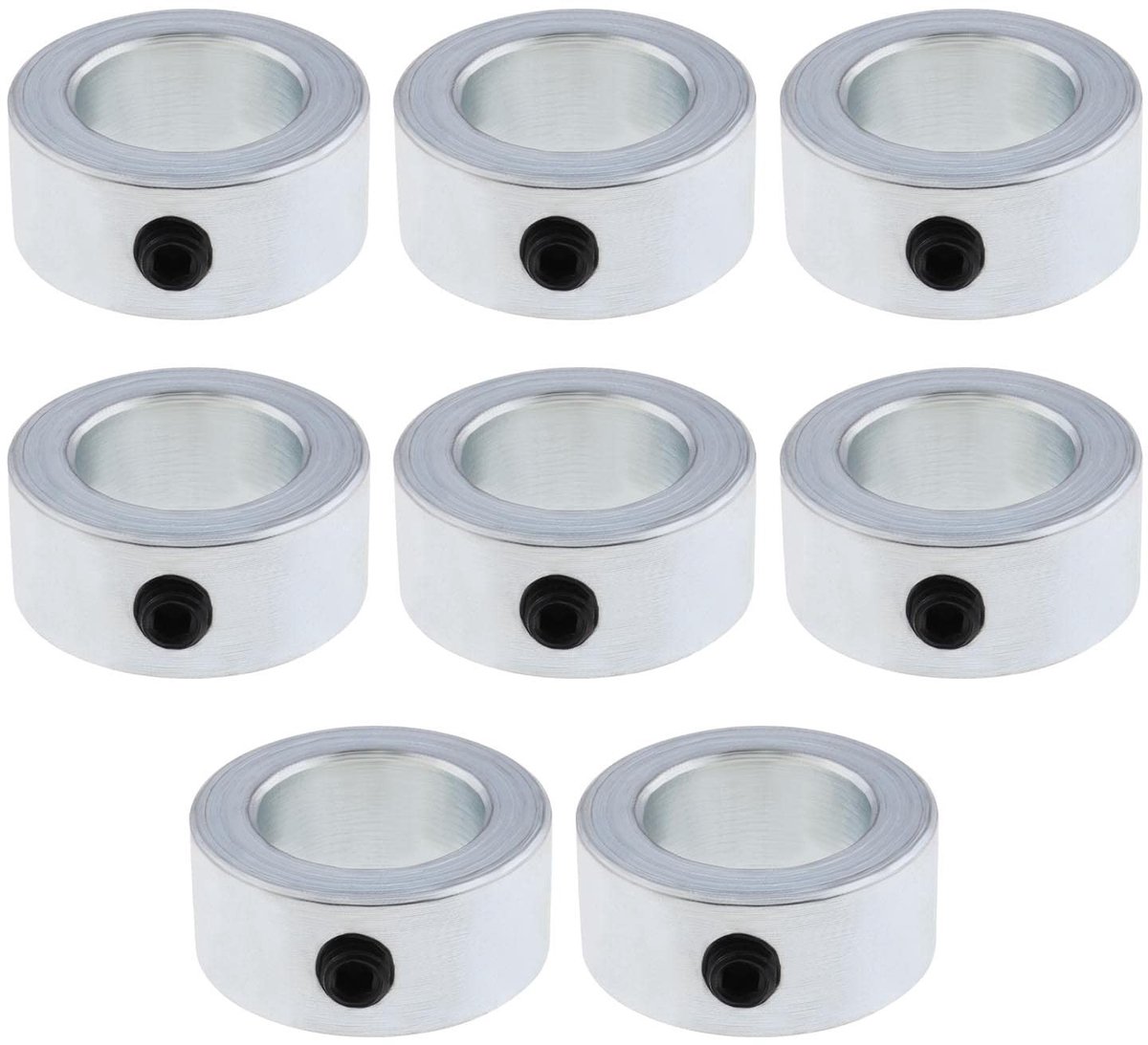 aladdien - Boomklemmen - Dieptestopklemmen - Verzinkt - Zilver - Positioneringsringen - Voor handwagen en vrachtwagen - 20 mm