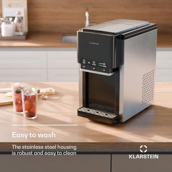 Ijsblokjesmachine - Ijsmaker - Feesten organiseren - 3-in-1 functie - 20 kg per dag - Zwart — afbeelding 5