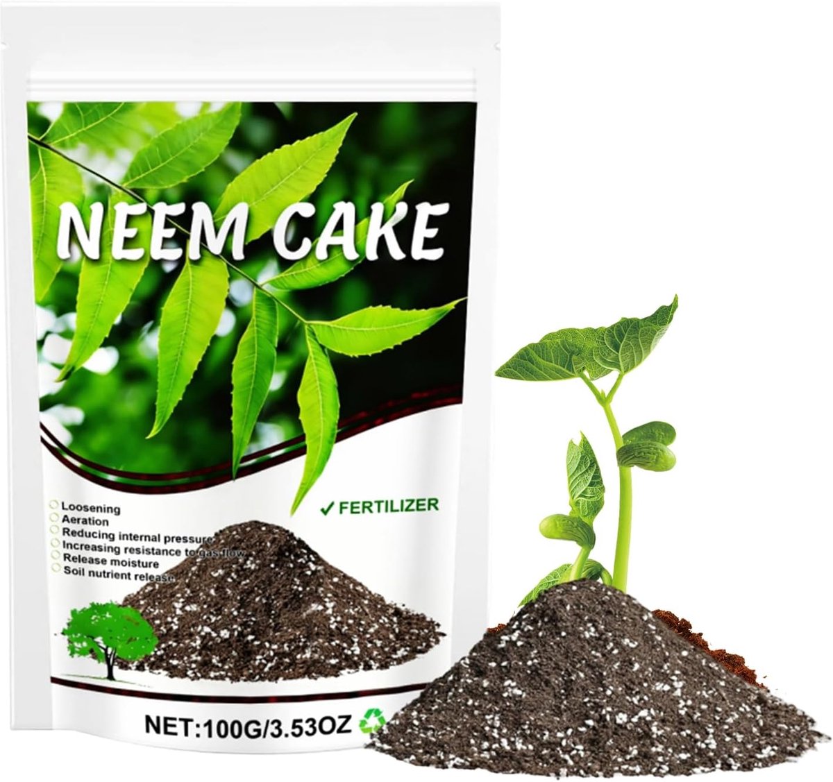 Potgrond Kamerplanten - Plantaarde Bemesting - Planten Verzorgen - Voorkomt Wortelrot - 100 g - Bruin