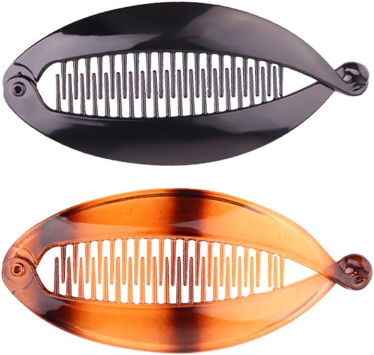 Haarclips - Paardenstaart Houder - Haar Styling - Lichtgewicht Plastic - 14 cm - Zwart Bruin