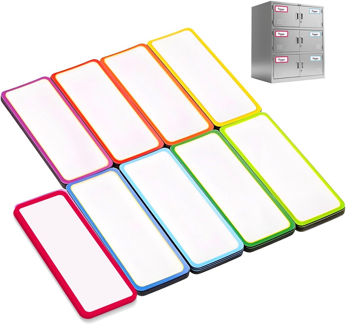 ONF3 - Magnetische Strips - Schrijfbare Magneten - Kleurige Magneten - Voor Whiteboard en Koelkast - Handig voor Organisatie - 27 Stuks - Ideaal...