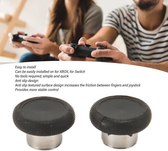 Joystick Covers - Duimgreep Caps - Verbeterde Controle - Anti Slip Design - 2 Stuks - Zwart — afbeelding 2