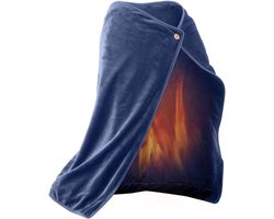 Elektrische Deken - Verwarmde Plaid - Warm Blijven - USB Verwarmd - 100x70cm - Blauw