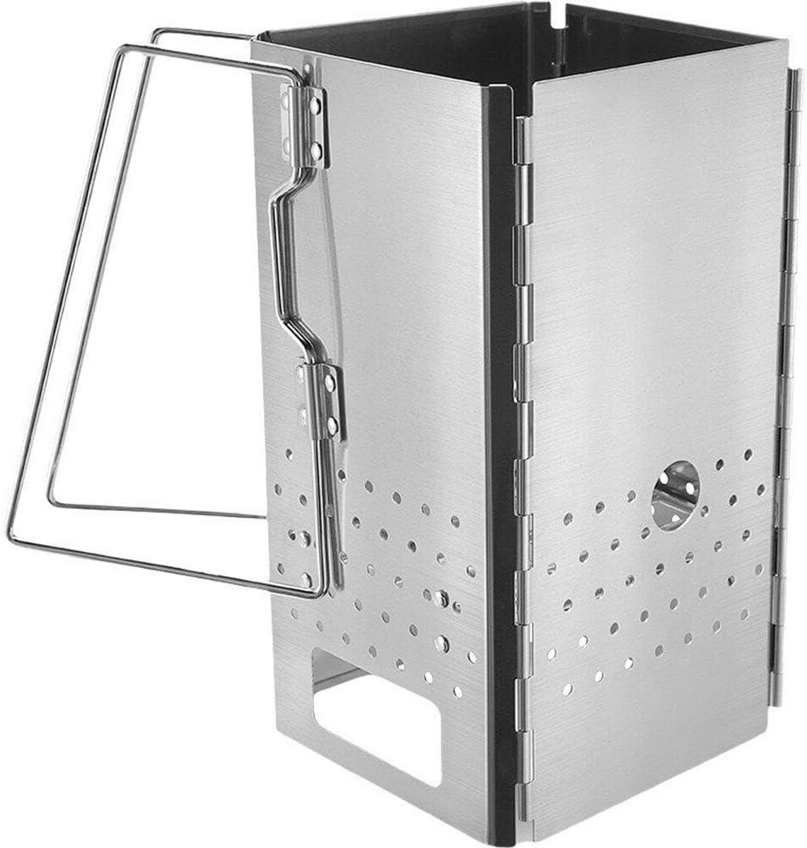 Opvouwbare Grill Draagbare Kachel Outdoor Koken Roestvrij Staal 31x18x5 cm Zilver