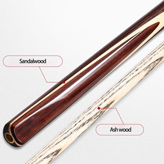 Biljartkeu - Snooker Keu - Spel Verbeteren - Handgemaakt Essenhout - 145 cm 9mm - Natuurlijk — afbeelding 5