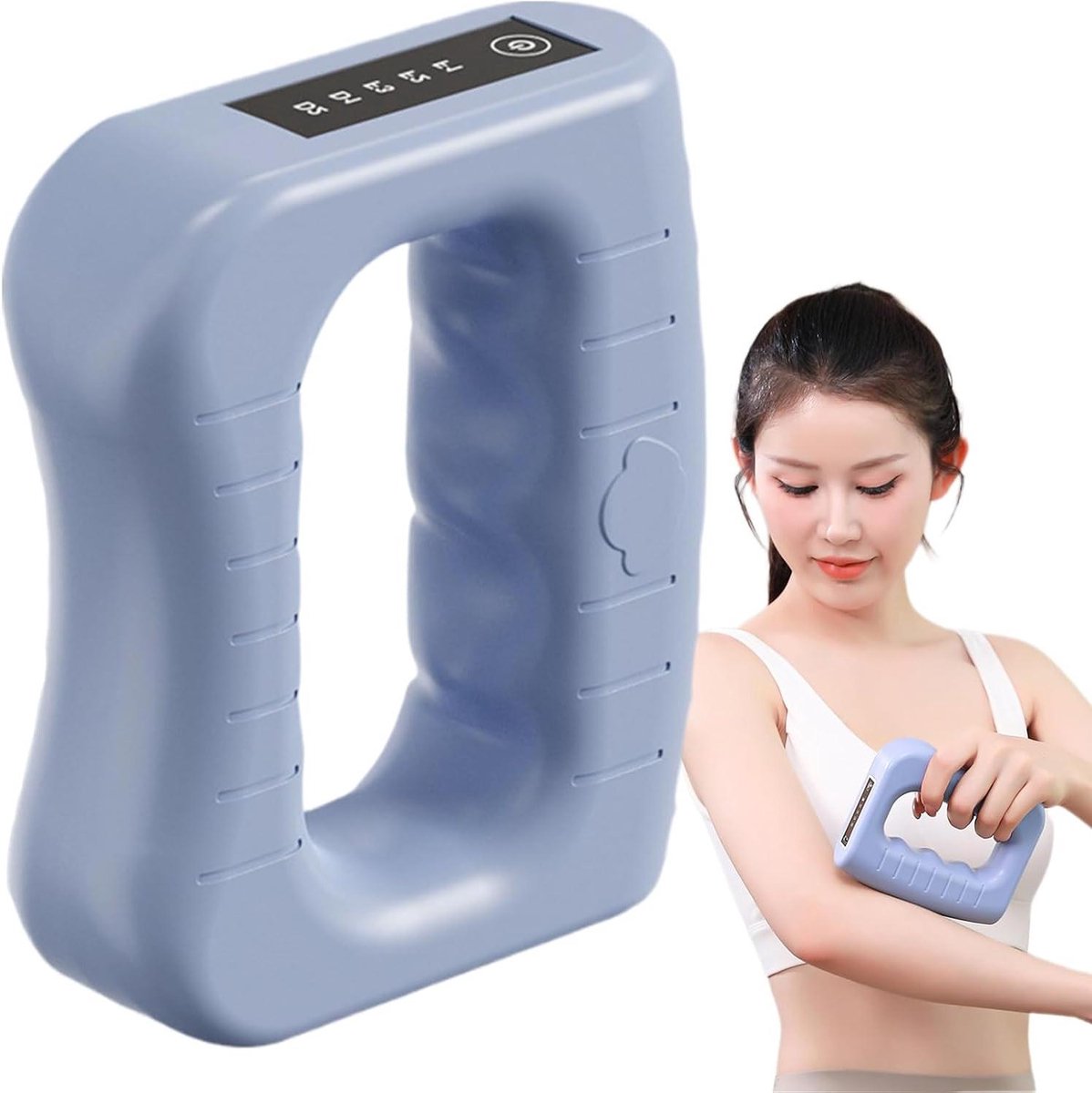 Diepe Weefsel Massageapparaat - Elektrisch Buikmassageapparaat - Spierontspanning Bevorderen - 5 Trillingsstanden - 17 x 15 x 95 cm - Zwart