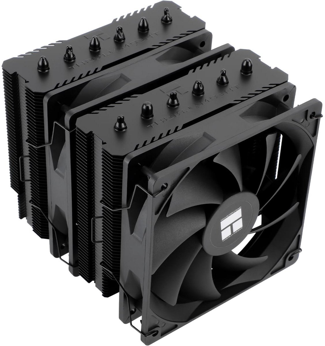 CPU Koeler - Luchtkoeler - Computer Koeling - Dubbele Toren - 155mm Hoog - Zwart