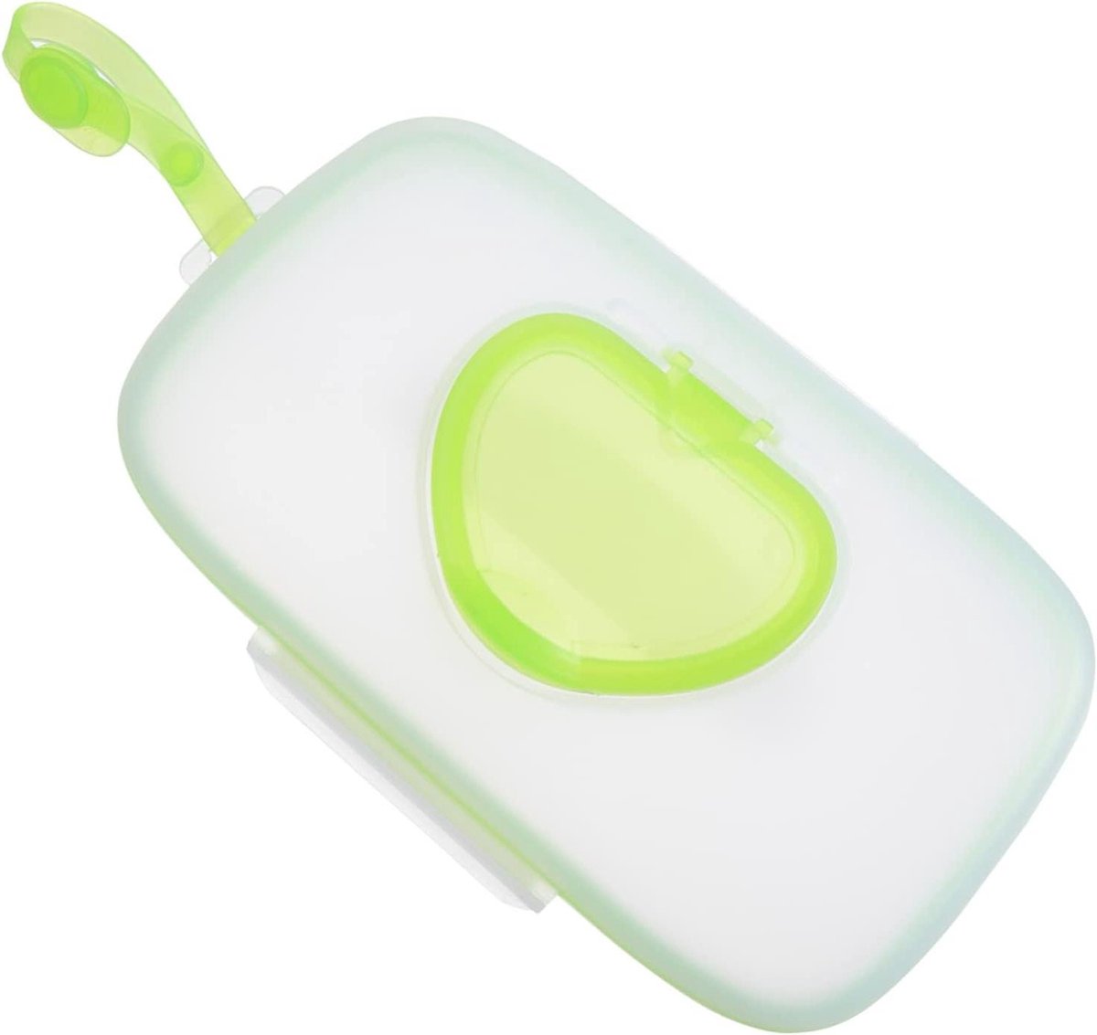 Babydoekjes Box - Vochtige Doekjes Dispenser - Onderweg Gebruik - Stofdichte Sluiting - Slank Ontwerp - Groen