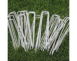 GOTOTOP 50pcs 12 inch landscape garden staples, pegs, heavy ground pegs/pegs, grass staples for securing ground cover, weeds, dust, and fence anchors