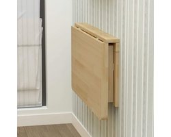 Opklapbare Wandtafel - Ruimtebesparend Zwevend Bureau - Massief Houten Wandbureau - Inklapbare Computertafel Voor Studie - Keuken En Wasruimte