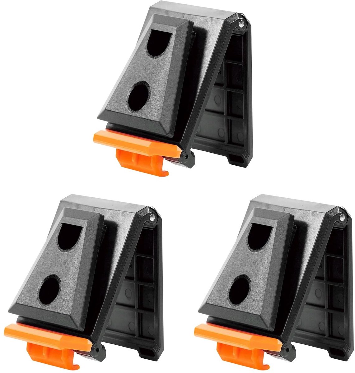 aladdien - Tool Belt Clip Tool Bag - Professionele Gereedschapsdrager - Zwart - Handig en Duurzaam - Geschikt voor Electriciens - 3 Stuks