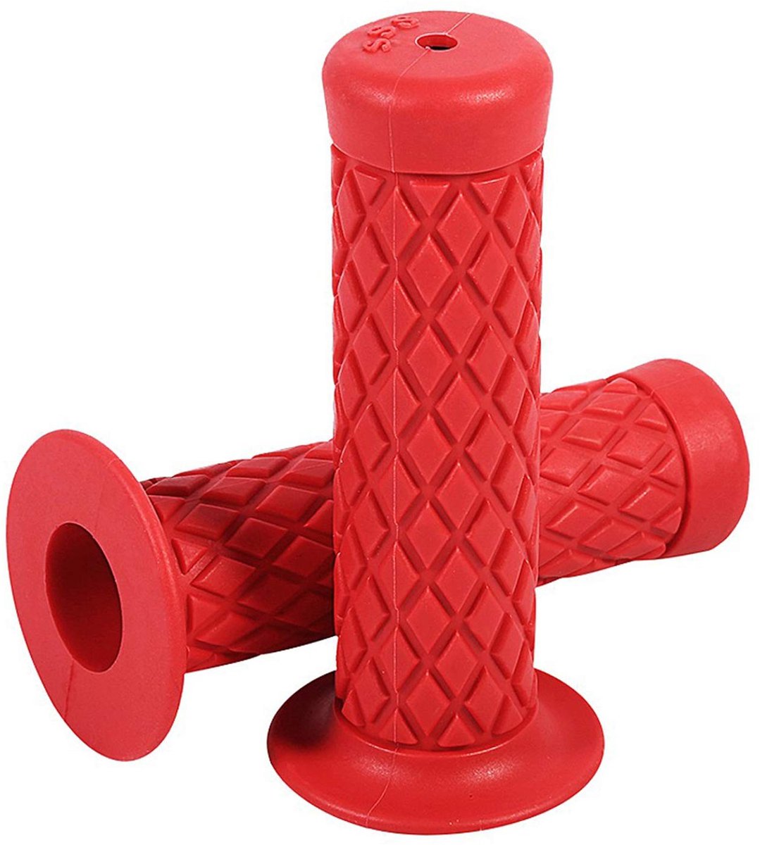 aladdien - Rubberen Handgrepen - Motorfiets 22 mm Binnendiameter - Rood - Comfortabel Grip - Duurzaam Materiaal - Geschikt voor Diverse Motoren - Pe..