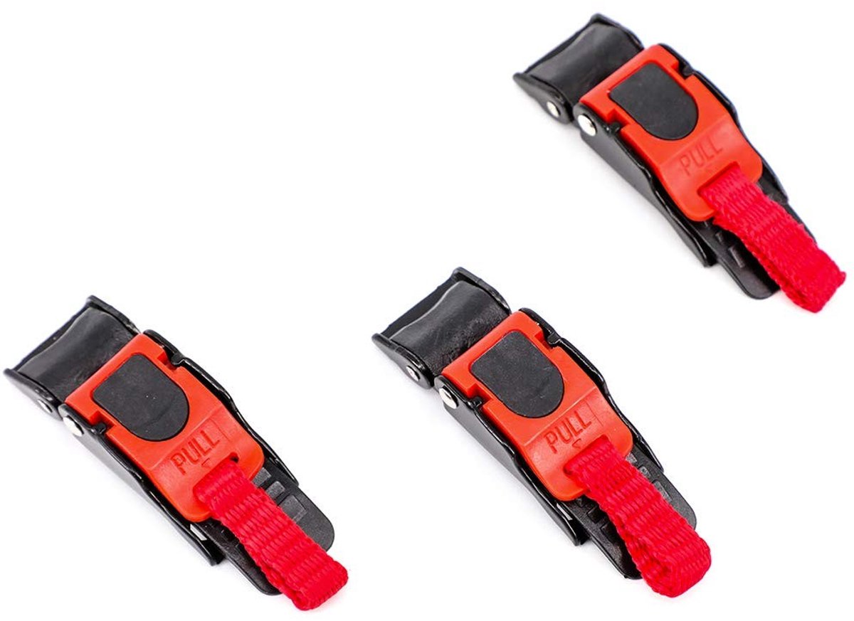 ONF3 - Motorhelm met Snelsluiting - Veiligheid - Zwart en Rood - Professionele Kinriem - Eenvoudige Installatie - Geschikt voor Heren