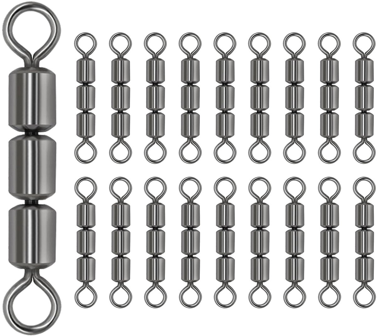 SPHProducts - Wervelvissen - Drievoudige Wervel Vissen - Visaccessoires - Zilver - Hengelaccessoires - Perfect voor Forelvissen - 20 Stuks