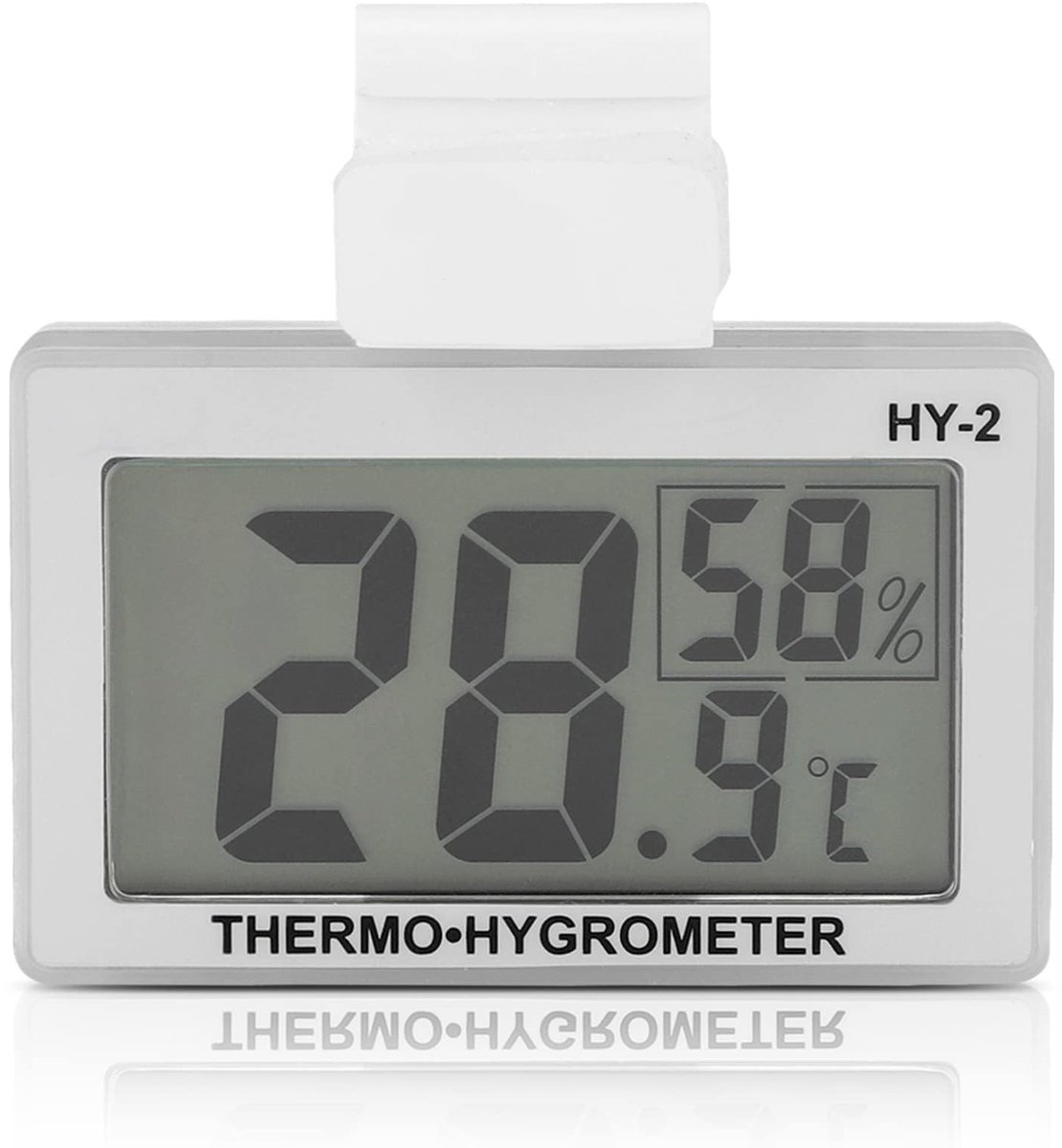aladdien - Mini hygrometer thermometer - Digitale temperatuur en vochtigheid monitor - Waterbestendig - LCD-display met achtergrondverlichting - Ges..