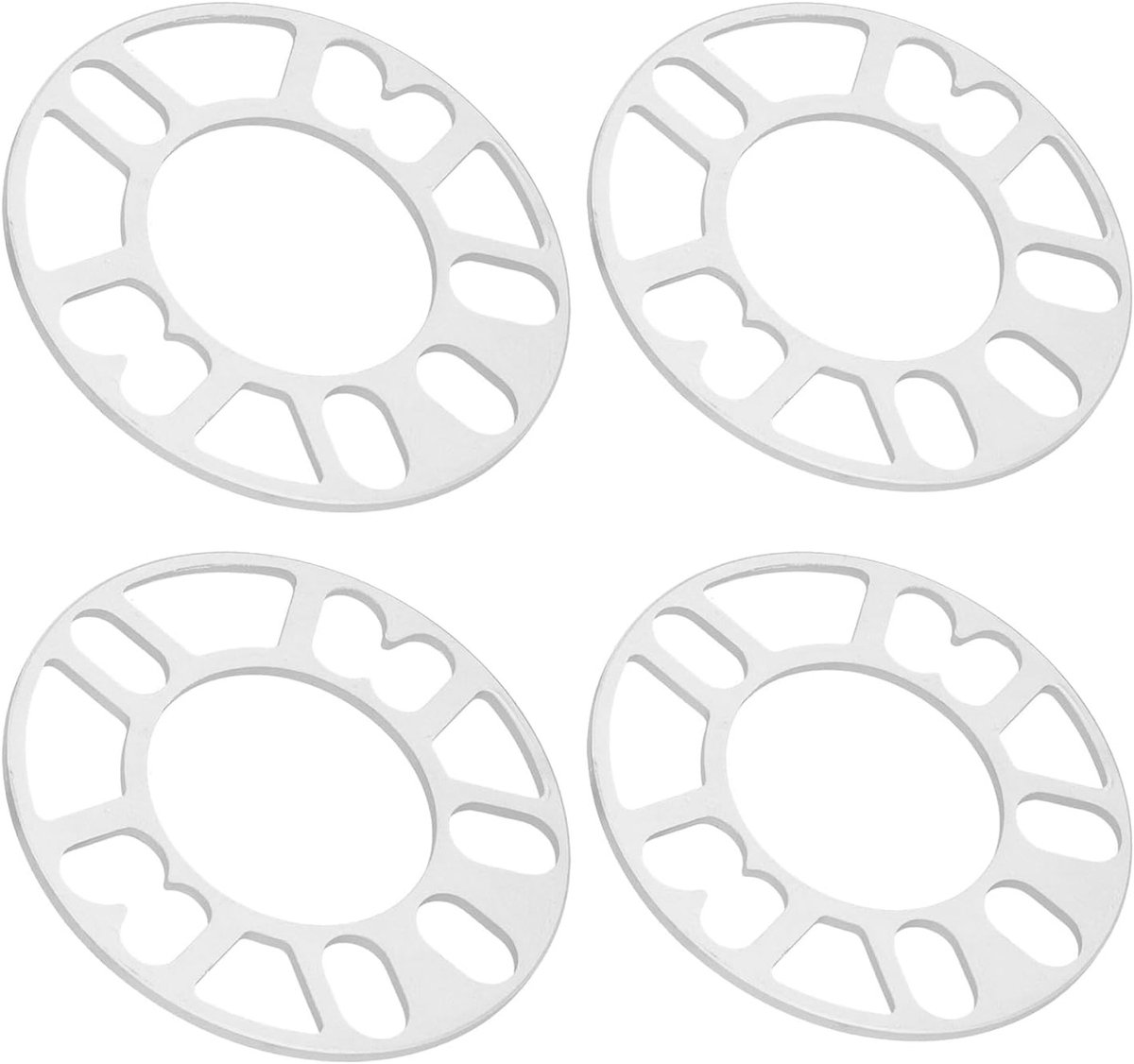 aladdien - Aluminium Wheel Spacers - Universele Hub Centric Set voor 4/5 Stud Wielen - Verbeterde Stabiliteit - Geschikt voor Auto's - Verhoogde Wie..