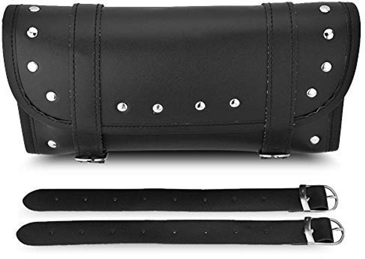 aladdien - Motorfiets - Gereedschapstas - Waterdicht - Zwart PU Leer - Handlebar Bag - Duurzaam en Praktisch - Geschikt voor Motorfietsen - Normaal ..
