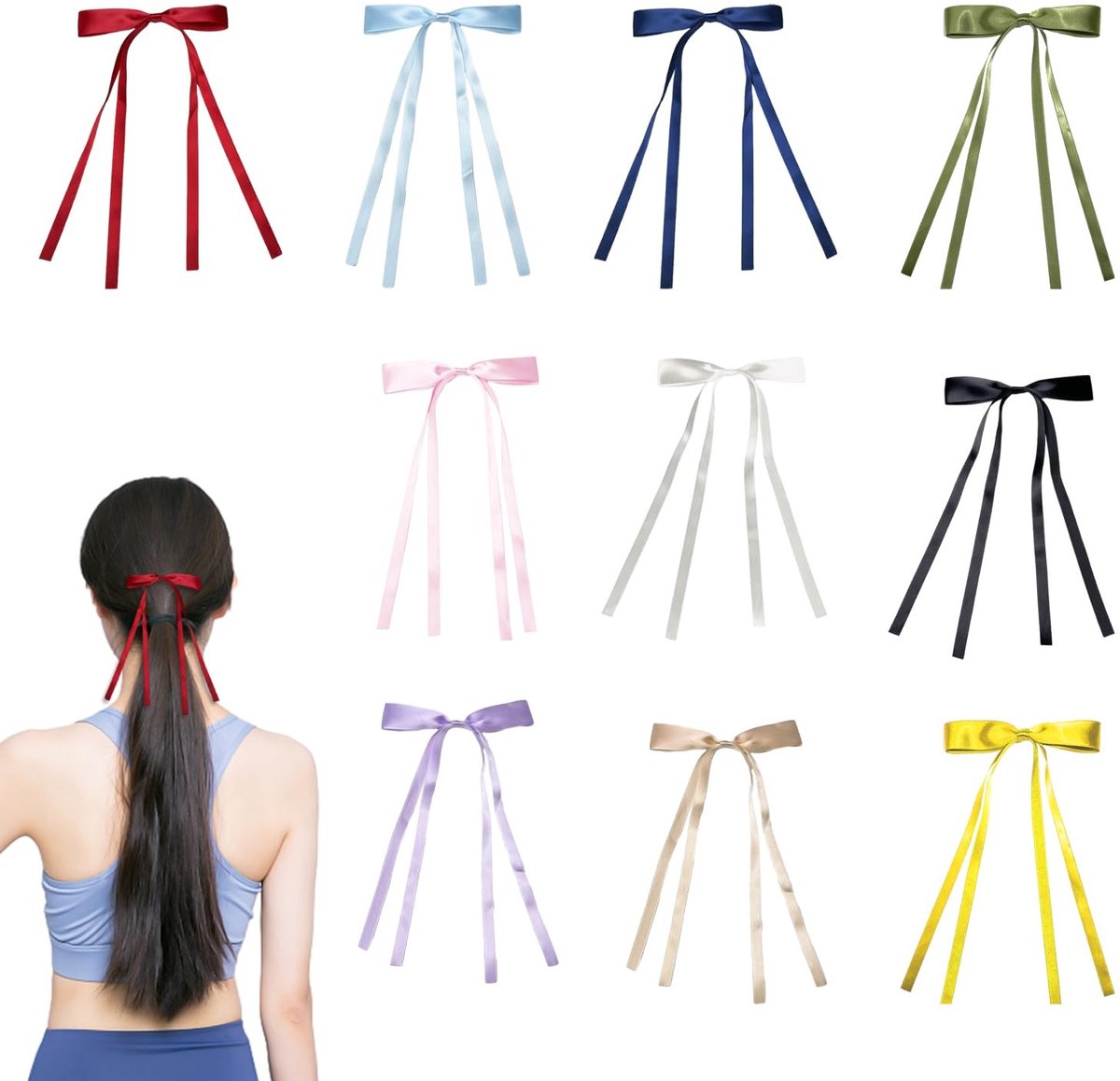 aladdien - Strikhaarspelden - Eendensnavelclips - Kleurrijke kwasten - Gemengde kleuren - Haaraccessoires - Damesboog-haaraccessoires