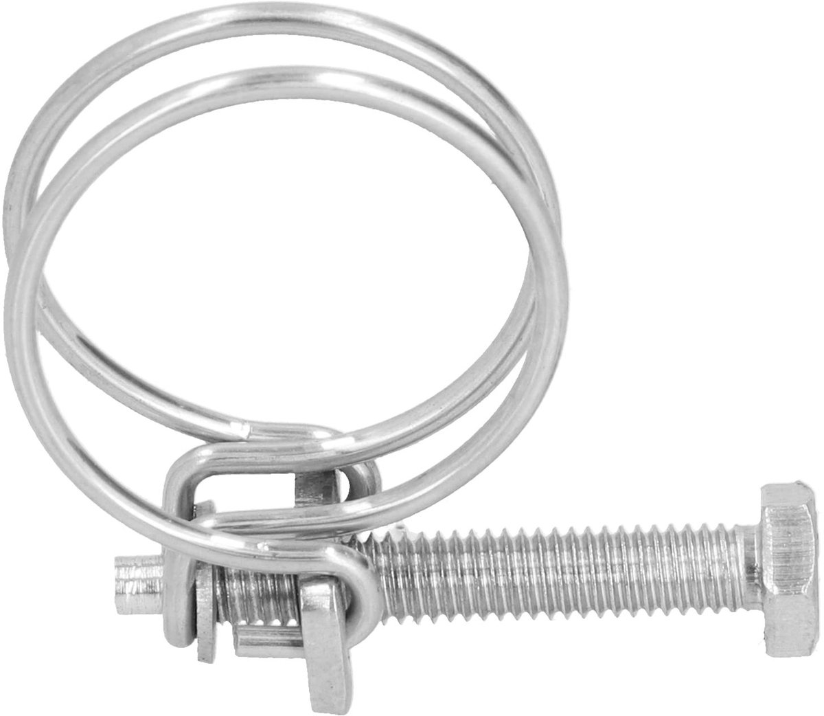 aladdien - 20 Stks Dubbele Draad Slangklem - Verstelbare Slangklemmen - Anti Corrosie - Zilver - Slangklemmen - Perfect voor Diverse Toepassingen