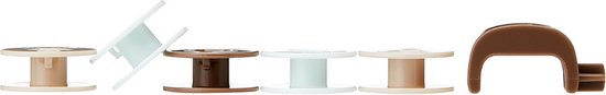 Clover 8108 Reservespoelset voor occhischipje bruin/ VE3 kurkwerk, kunststof, 18,5 x 8 x 1,5 cm, 6 stuks — afbeelding 2
