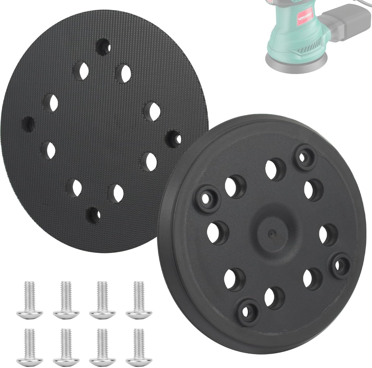 aladdien - Schuurdiscs 125 mm - 2 Stuks - Geschikt voor Bosch - Kwalitatieve schuurmaterialen - Voor hout en metaal - Eccentrische schuurmachines - ..
