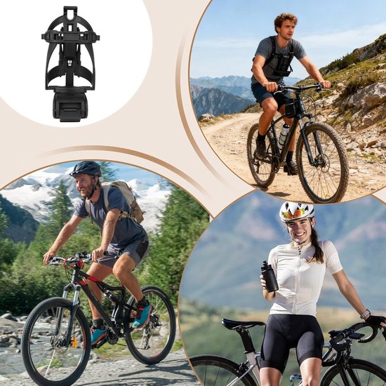 Fiets Bidonhouder - Fleshouder met Opbergvak - Fietstochten Organiseren - Flexibele Integratie - 155 x 9 x 75 cm - Zwart — afbeelding 4