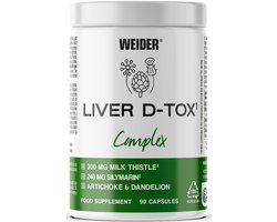 Weider Liver D-Tox (90 Caps) Unflavoured - Vitaminen, mineralen & gezondheid - Vitaminen & Mineralen Complex - 90 stuks