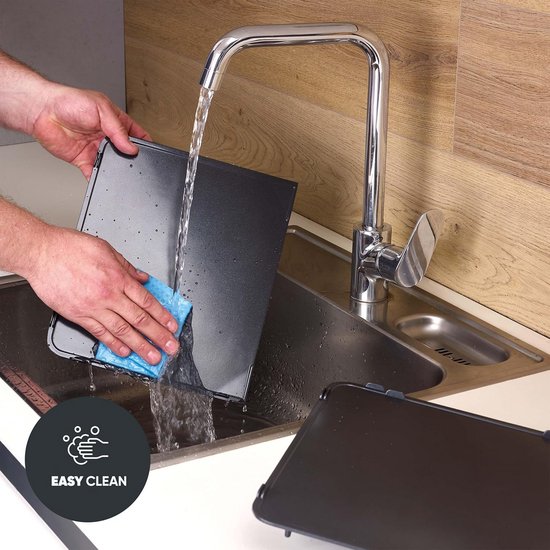 Elektrische Plancha Tafelgrill met Twee Grillplaten en Keramische Coating — afbeelding 5