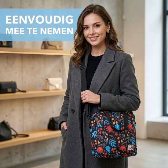 Brisby 4 Laags Geïsoleerde Koeltas - Lunchtas 7 liter - Night Flower van Brisby — afbeelding 5