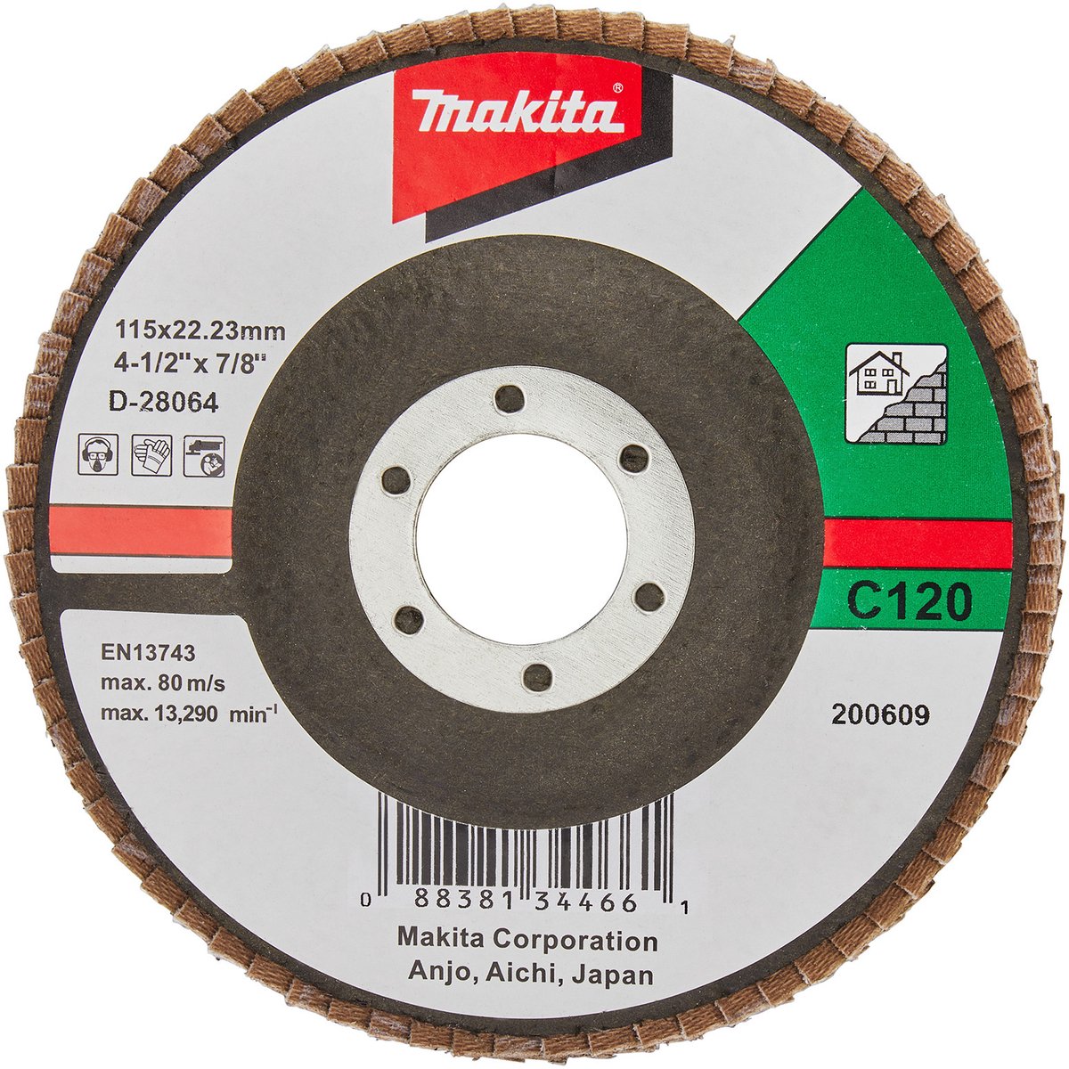 Makita D-28064 Lamellenschuurschijf 115mm C120